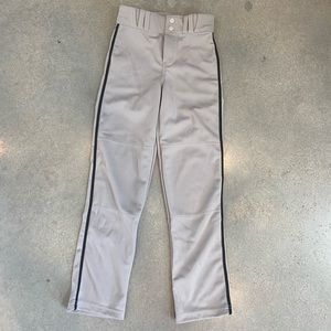ChamPro baseball pants, youth medium, gray with black stripe